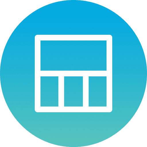 Layout columns web development design icon Layout columns web development design icon