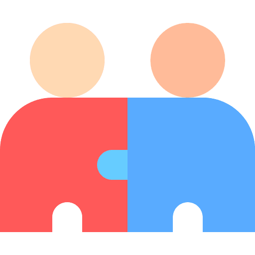 Development networking cooperate puzzle icon