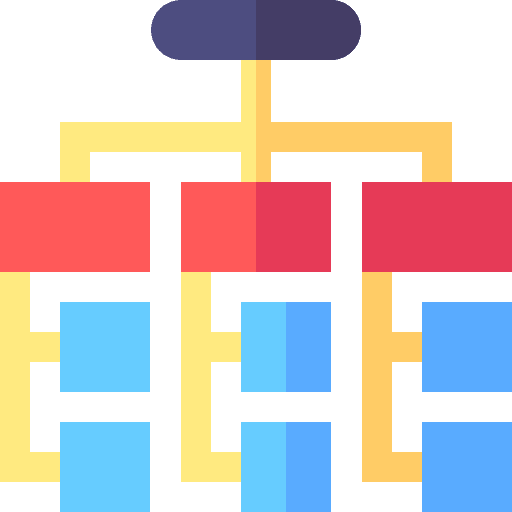 Project hierarchy structure workflow business icon