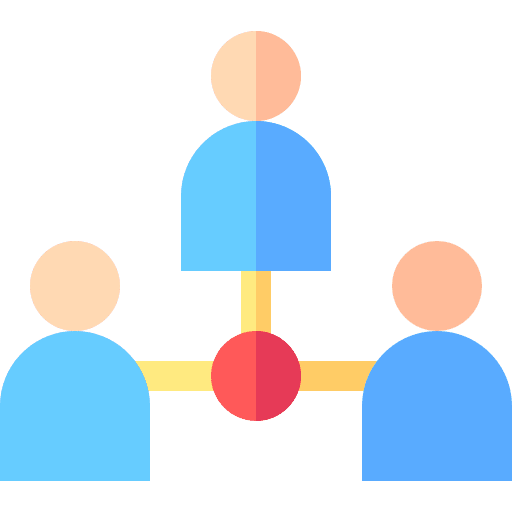 Stakeholder online stakeholder networking icon