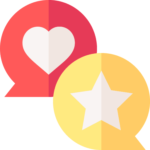 Feedback star business and finance speech bubble icon