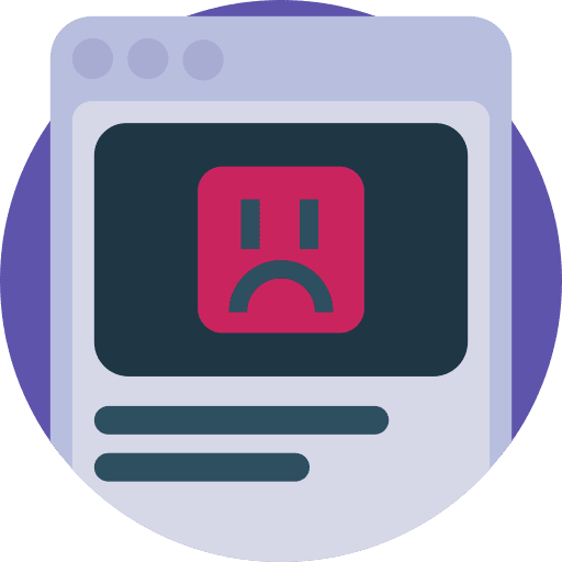 Error live music and multimedia video icon