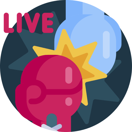 Boxing broadcast live sports and competition icon