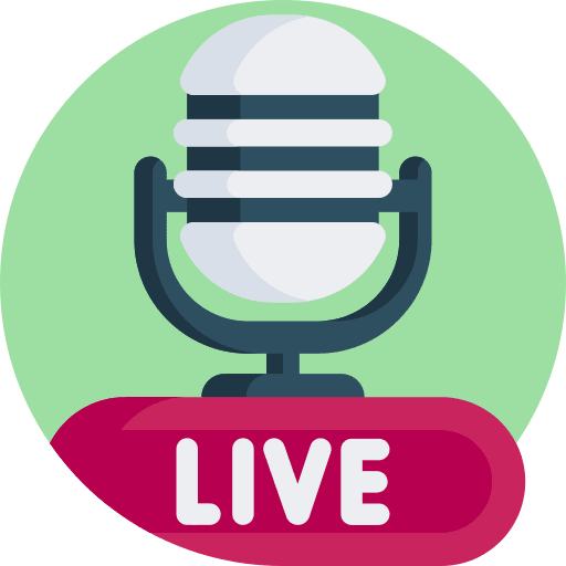 Live communications radio podcast icon