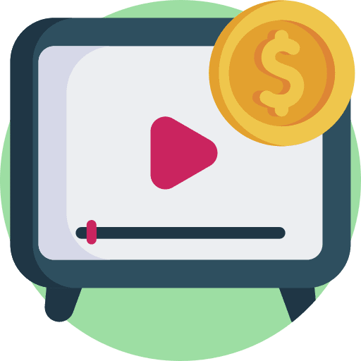 Paid content content marketing dollar icon