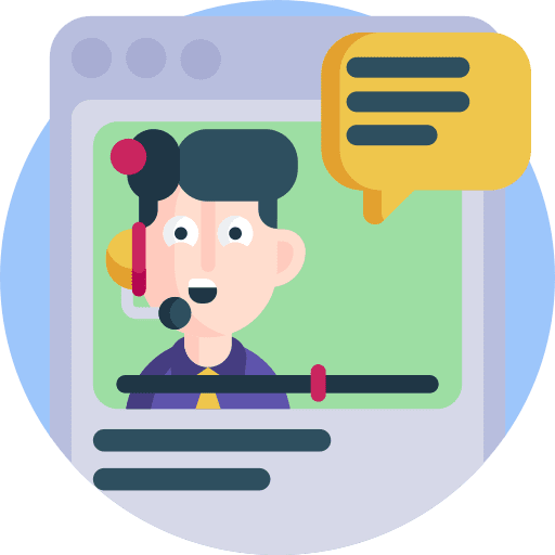 Stream sports commentator speech bubble icon