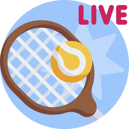 Tennis smartphone live broadcast icon