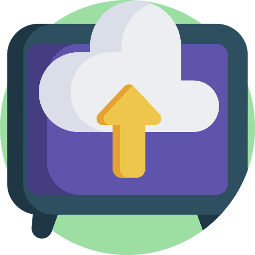 Cloud screen cloud computer icon