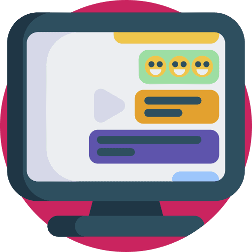 Comments screen smiley tv icon