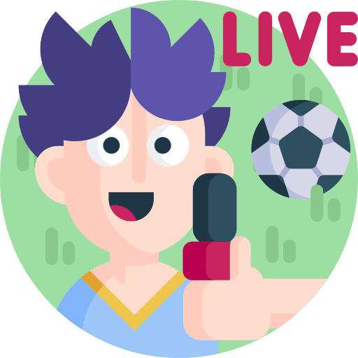 Football player interview football icon