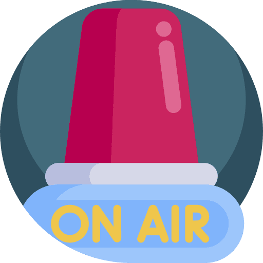 On air music and multimedia communications on air icon