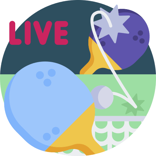 Ping pong racket live table tennis icon