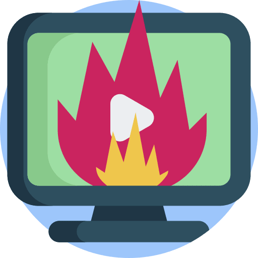 Trending video flame tv program icon
