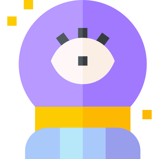Crystal ball witch future fortune teller icon Crystal ball witch future fortune teller icon