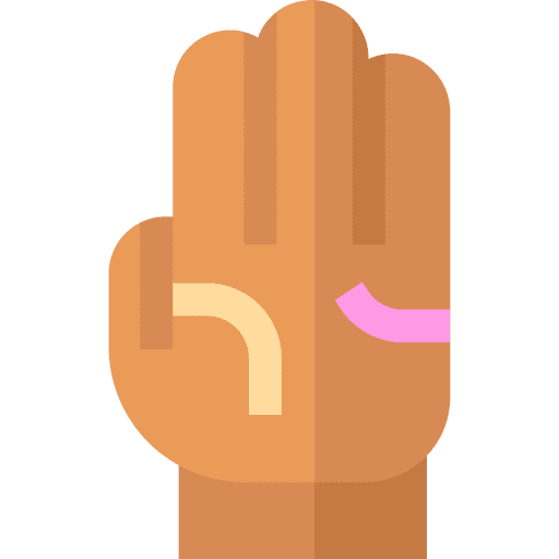 Hand read lines hand icon Hand read lines hand icon