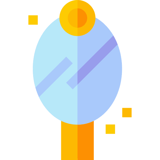 Magic mirror reflection fantasy fairy tale icon Magic mirror reflection fantasy fairy tale icon
