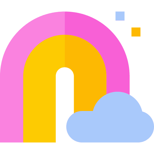 Rainbow cloud nature rainbow icon Rainbow cloud nature rainbow icon