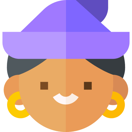 Witch avatar folklore fantasy icon Witch avatar folklore fantasy icon
