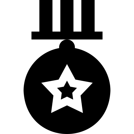 Medal certification sports and competition quality icon