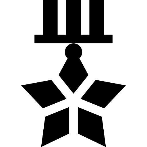 Medal sports and competition quality award icon
