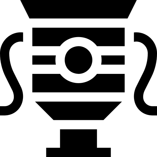 Trophy sports and competition award winner icon