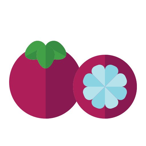 Mangosteen vegan organic mangosteen icon
