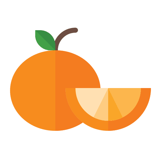 Orange orange food and restaurant vegan icon