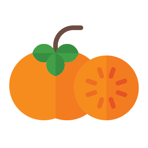 Persimmon food persimmon vegetarian icon