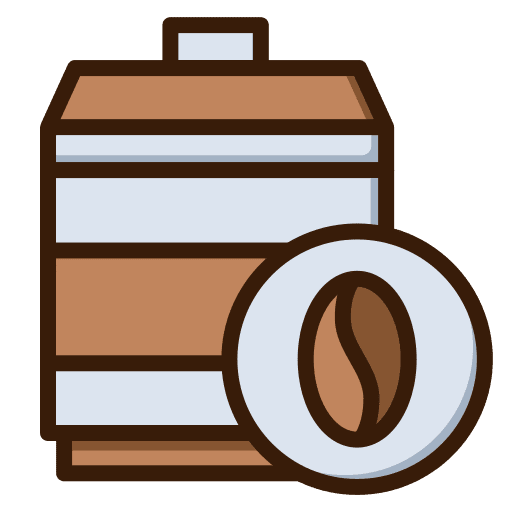 Coffee beans food and restaurant drink caffeine icon