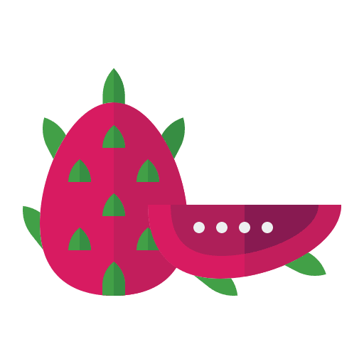 Dragon fruit vegan food and restaurant diet icon