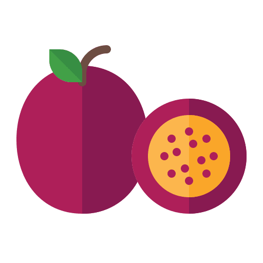 Passion fruit food and restaurant passion fruit vegan icon