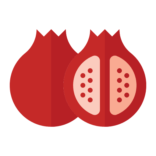 Pomegranate healthy food vegetarian food and restaurant icon
