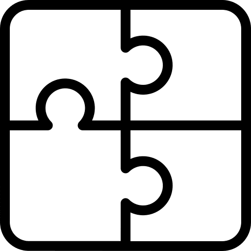Puzzle teamwork puzzle fit icon