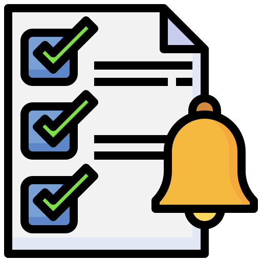 Notification tasks reminder schedule icon