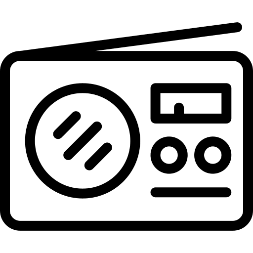Radio communications radio antenna electronics icon Radio communications radio antenna electronics icon