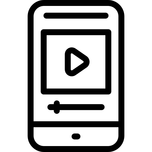 Smartphone entertainment music and multimedia social media icon Smartphone entertainment music and multimedia social media icon