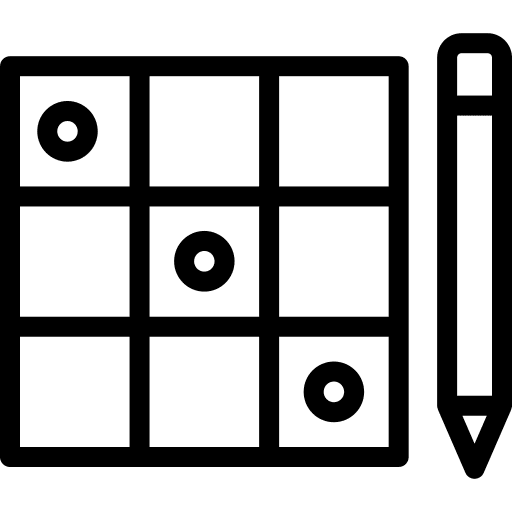 Three in a row circles gaming game icon Three in a row circles gaming game icon