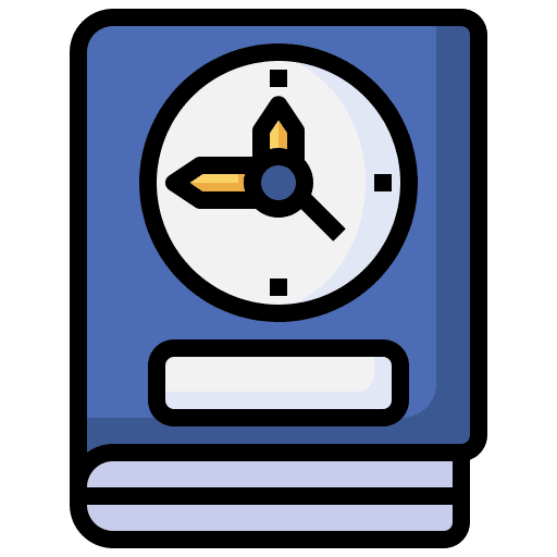 Book time book clock icon Book time book clock icon
