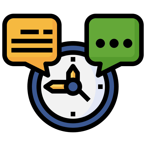 Comment time and date time message icon Comment time and date time message icon
