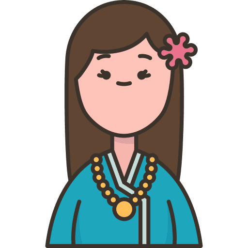 Bhutan national woman cultures icon
