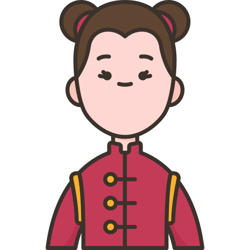 Chinese asian person clothes icon Chinese asian person clothes icon