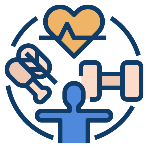 Health sport healthcare and medical exercise icon