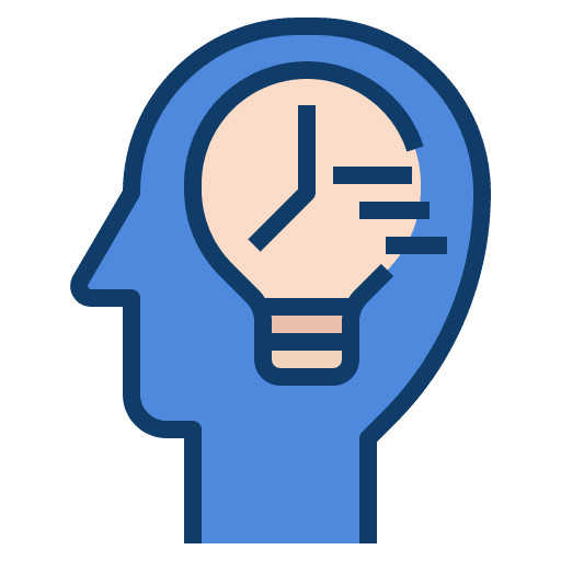 Learning think learning mind icon