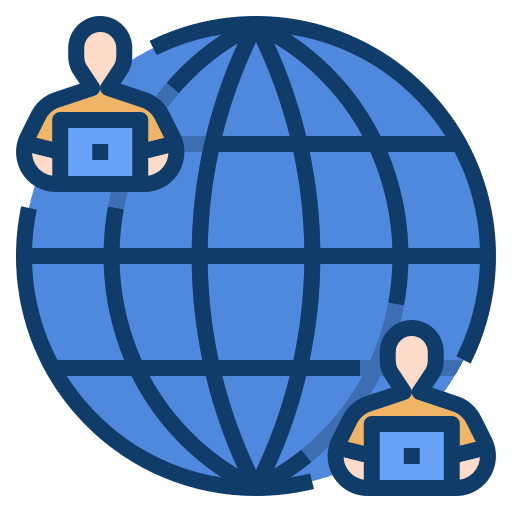 Globalization technology user cyberspace icon Globalization technology user cyberspace icon