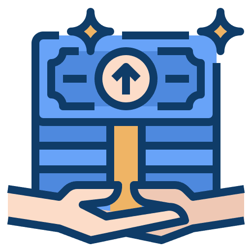 Purchasing business and finance cash revenue icon Purchasing business and finance cash revenue icon