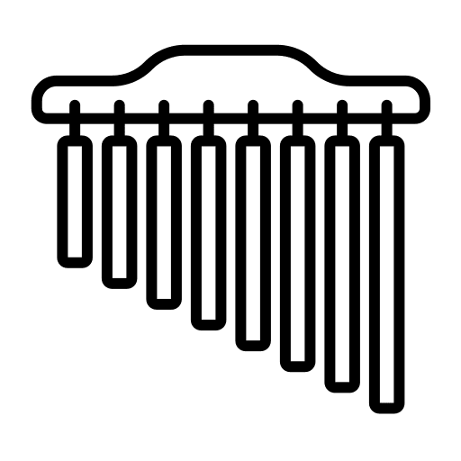 Chime percussion music and multimedia musical instrument icon Chime percussion music and multimedia musical instrument icon