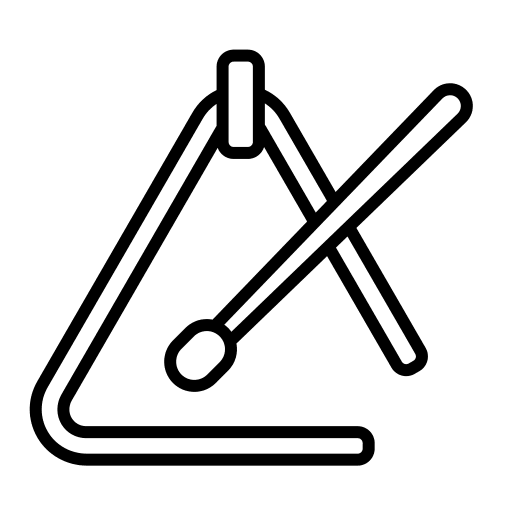 Triangle sound music and multimedia music icon