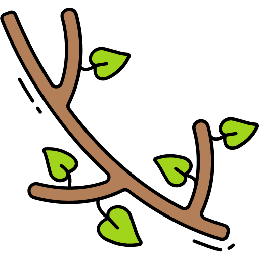 Branch leaves nature twig icon