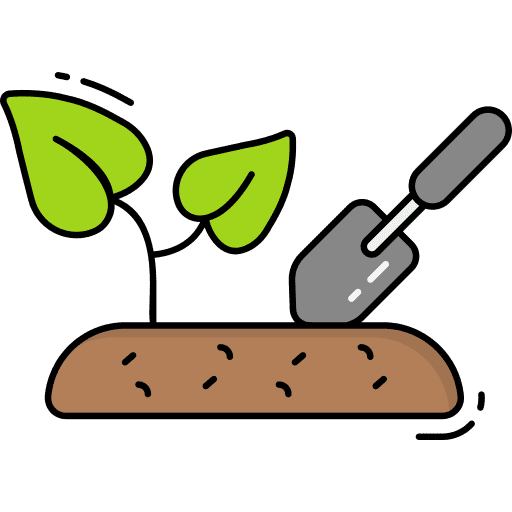 Gardening garden shovel sprout icon