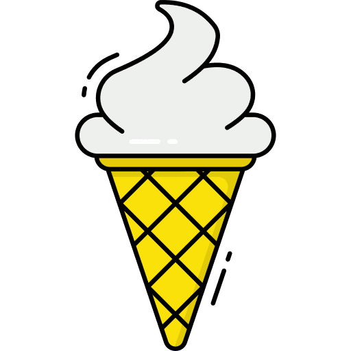 Ice cream food and restaurant dessert cone icon